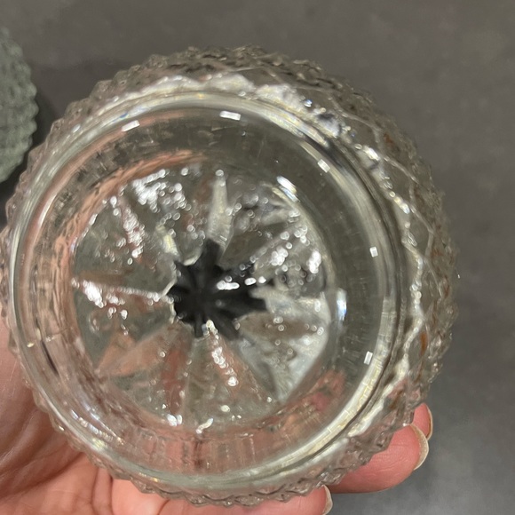 VINTAGE INDIANA GLASS CLEAR DIAMOND POINT 4 pc SET! Syrup, Sugar Salt & Pepper - Picture 5 of 14